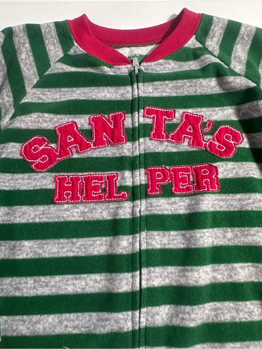 Carter’s Santa’s Helper onesie pajama toddler 4T